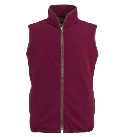 BK525 FIG XS - Brook Taverner Unisex Cincinatti Fleece Gilet - Fig