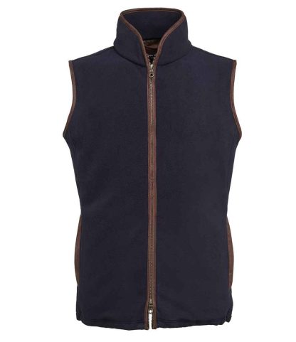 BK525 NAV XS - Brook Taverner Unisex Cincinatti Fleece Gilet - Navy