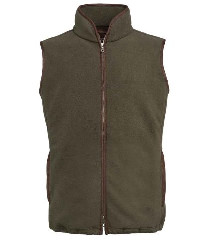 BK525 OLI XS - Brook Taverner Unisex Cincinatti Fleece Gilet - Olive Green
