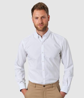 BK586 Brook Taverner Lawrence Long Shirt Stretch Oxford Shirt