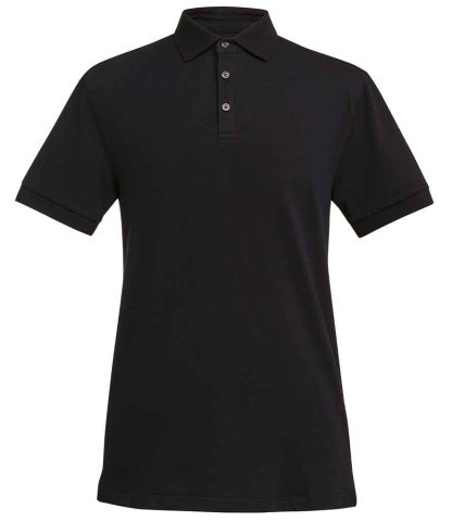 BK613 BLK S - Brook Taverner Hampton Premium Cotton Polo Shirt - Black