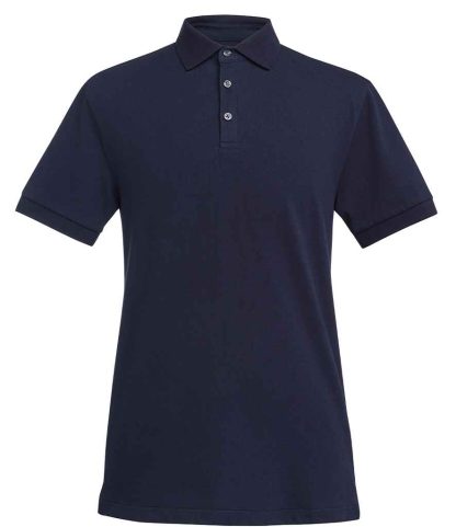 BK613 NAV S - Brook Taverner Hampton Premium Cotton Polo Shirt - Navy