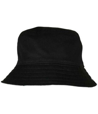 F5003BD BK/WH ONE - Flexfit Batik Dye Reversible Bucket Hat - Black/White