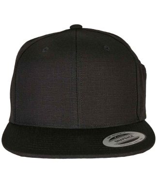 F6089PS BLK ONE - Flexfit Pencil Holder Snapback Cap - Black