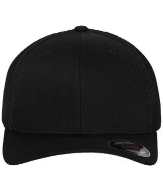 F6511 BLK S/M - Flexfit Mesh Trucker Cap - Black