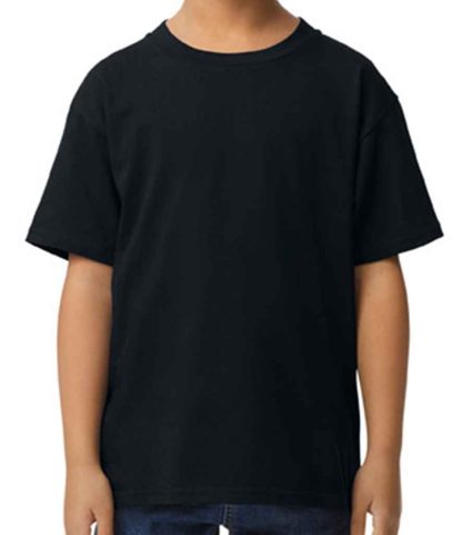GD15B PHB 3=XS - Gildan Kids SoftStyle® Midweight T-Shirt - Pitch Black