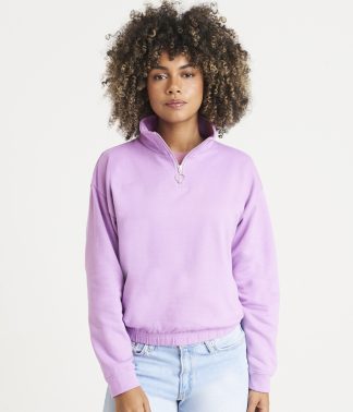 AWDis Ladies Cropped 1/4 Zip Sweatshirt