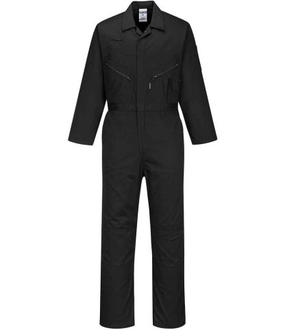 PW1210 BLK S - Portwest Knee Pad Coverall - Black