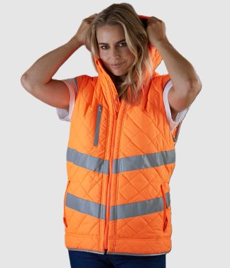 Yoko Hi-Vis Kensington Hooded Gilet
