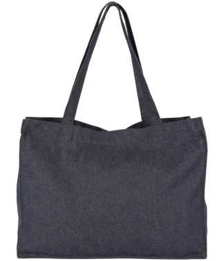 Kimood Large Recycled Cotton Denim Look Shopping Bag